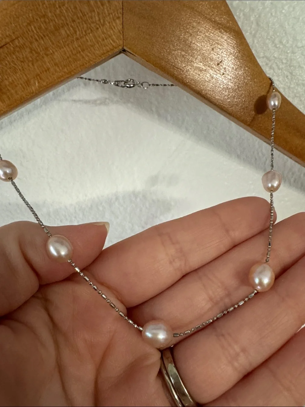 Gold Plated Pearl Necklace